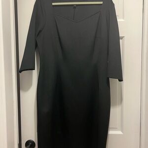 Lane Bryant Classic Black 3/4 Sleeve Dress